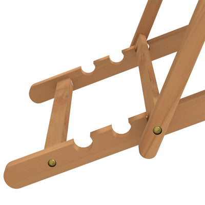 vidaXL Folding Beach Chair Solid Teak Wood Green