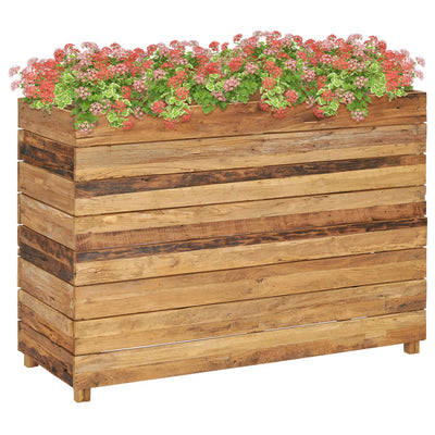 vidaXL Raised Bed 150x40x72 cm Recycled Teak Wood and Steel