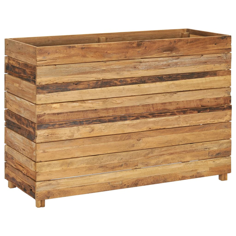 vidaXL Raised Bed 150x40x72 cm Recycled Teak Wood and Steel