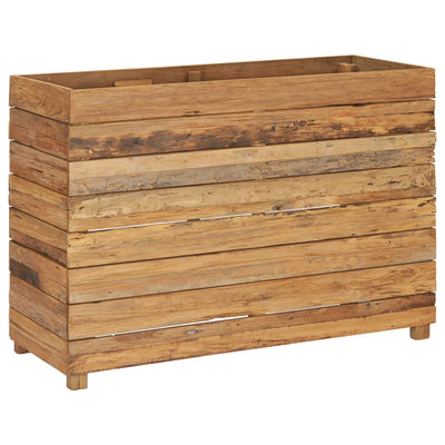 vidaXL Raised Bed 150x40x72 cm Recycled Teak Wood and Steel