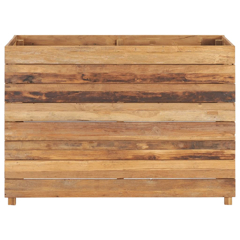 vidaXL Raised Bed 150x40x72 cm Recycled Teak Wood and Steel