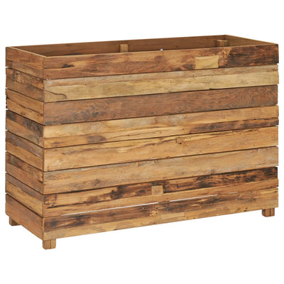 vidaXL Raised Bed 150x40x72 cm Recycled Teak Wood and Steel