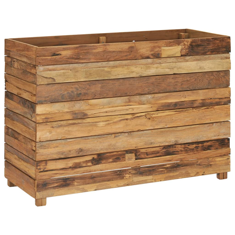 vidaXL Raised Bed 150x40x72 cm Recycled Teak Wood and Steel