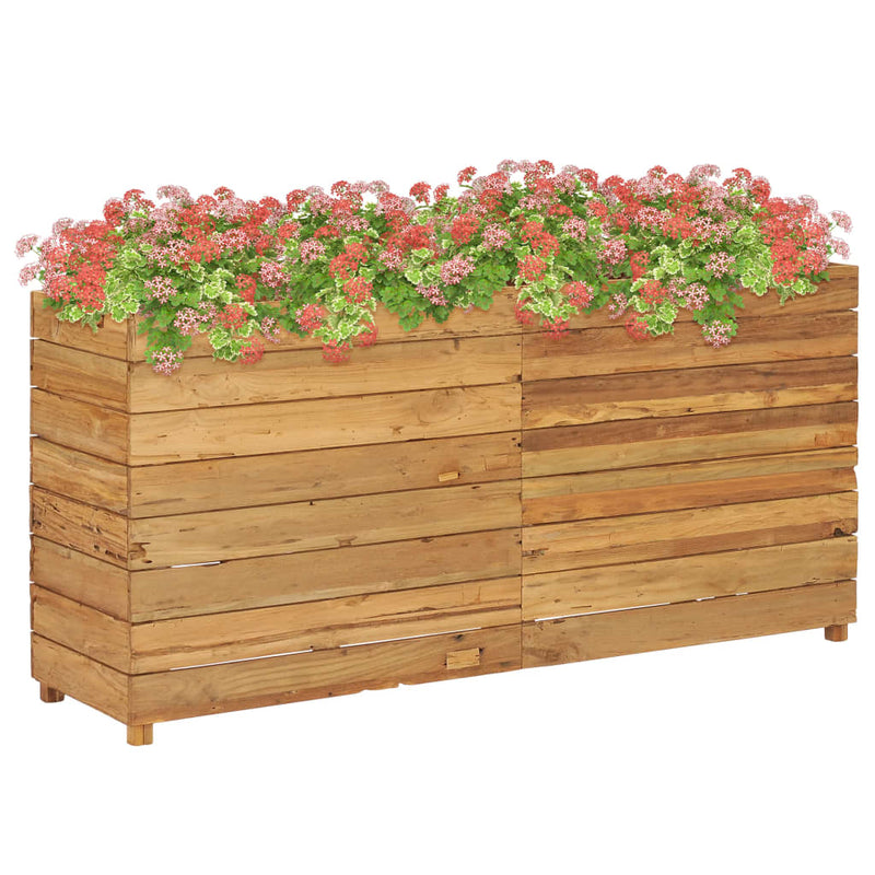vidaXL Raised Bed 150x40x72 cm Recycled Teak Wood and Steel