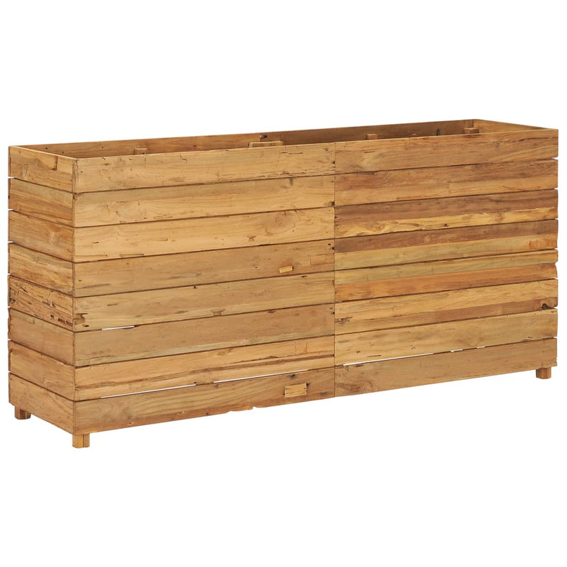 vidaXL Raised Bed 150x40x72 cm Recycled Teak Wood and Steel