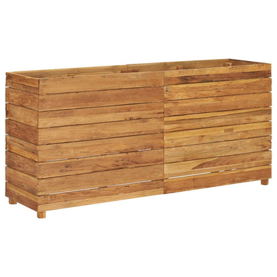 vidaXL Raised Bed 150x40x72 cm Recycled Teak Wood and Steel