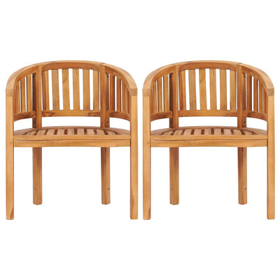 vidaXL Banana Chairs 2 pcs Solid Teak Wood