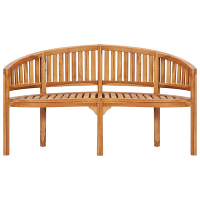 vidaXL Banana Bench 151 cm Solid Teak Wood