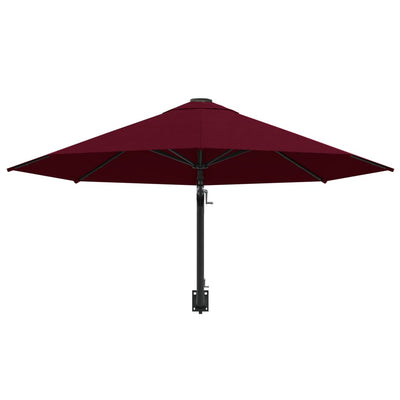 vidaXL Wall-Mounted Garden Parasol with Metal Pole 300 cm Terracotta