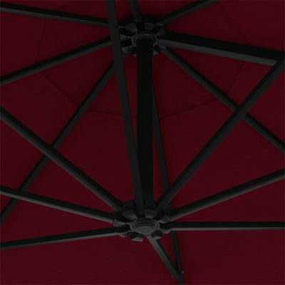 vidaXL Wall-Mounted Garden Parasol with Metal Pole 300 cm Terracotta