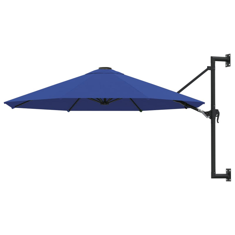 vidaXL Wall-Mounted Garden Parasol with Metal Pole 300 cm Terracotta