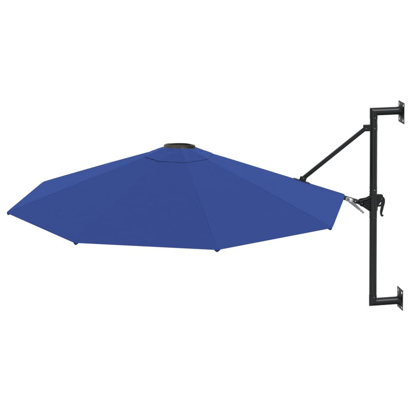 vidaXL Wall-Mounted Garden Parasol with Metal Pole 300 cm Terracotta