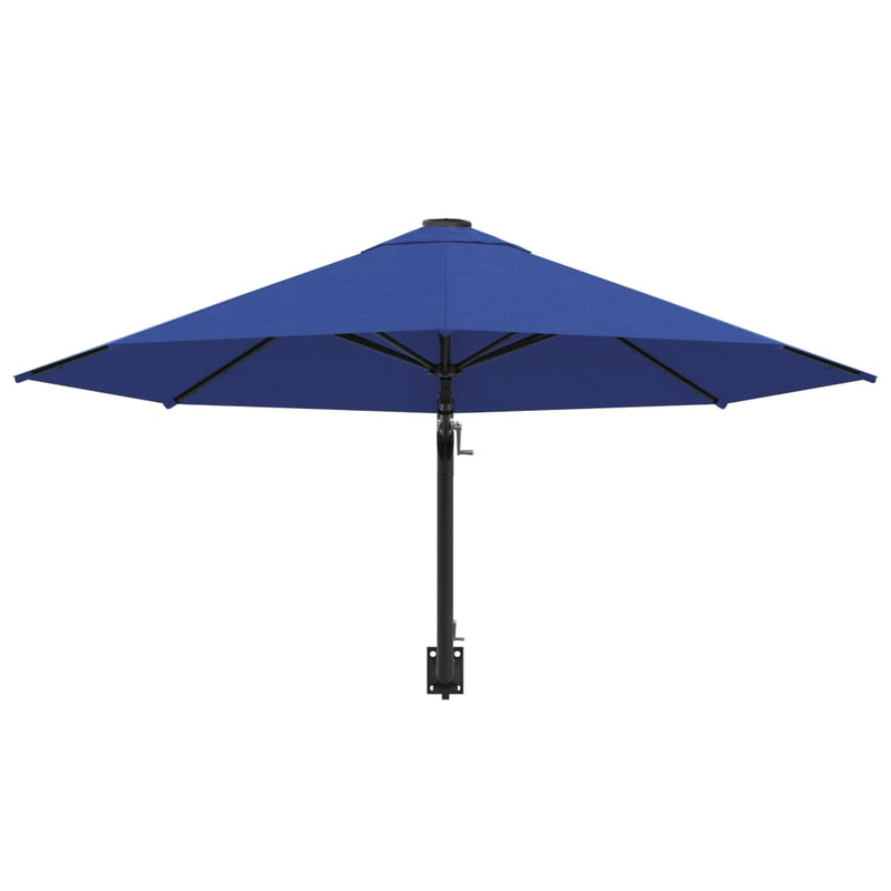 vidaXL Wall-Mounted Garden Parasol with Metal Pole 300 cm Terracotta