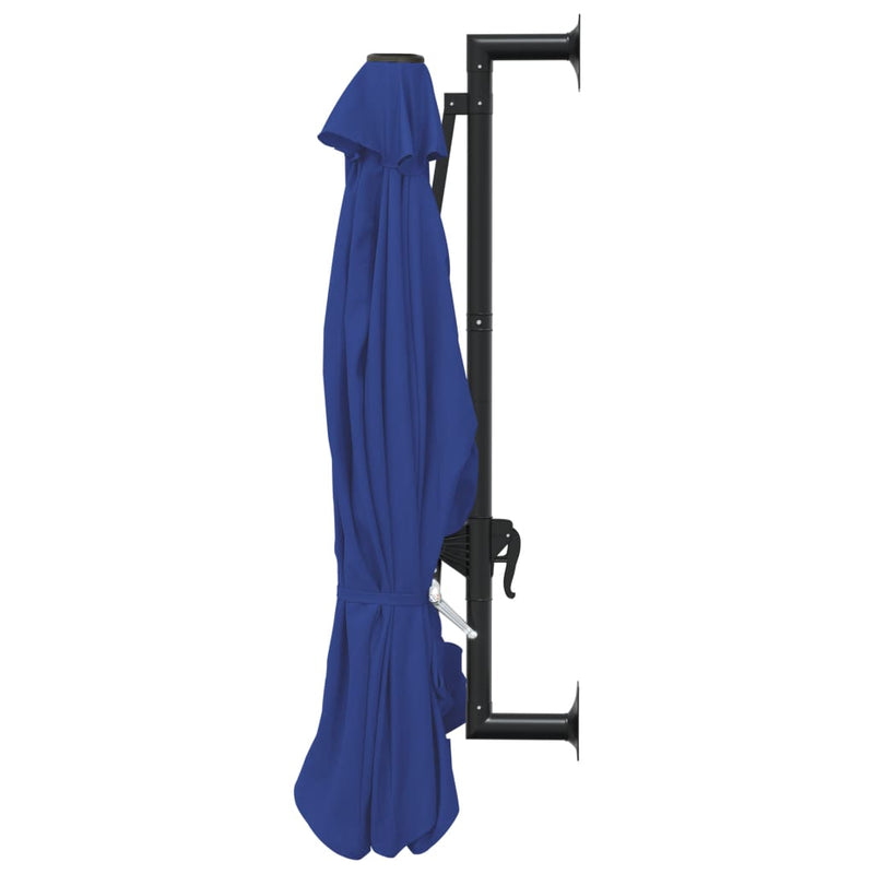 vidaXL Wall-Mounted Garden Parasol with Metal Pole 300 cm Terracotta