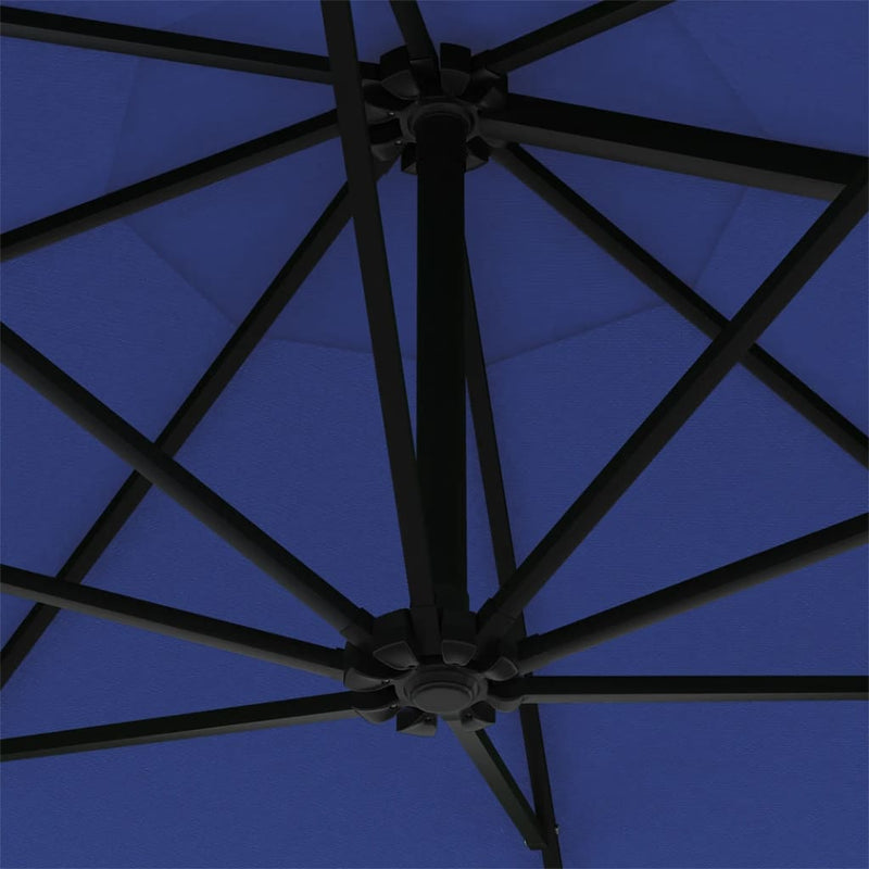vidaXL Wall-Mounted Garden Parasol with Metal Pole 300 cm Terracotta