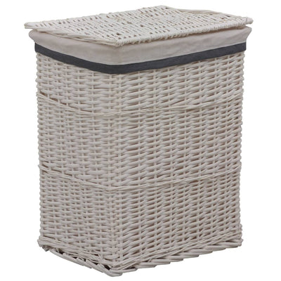 vidaXL Laundry Basket Brown Willow