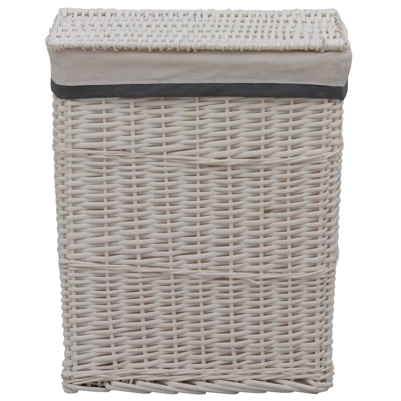 vidaXL Laundry Basket Brown Willow