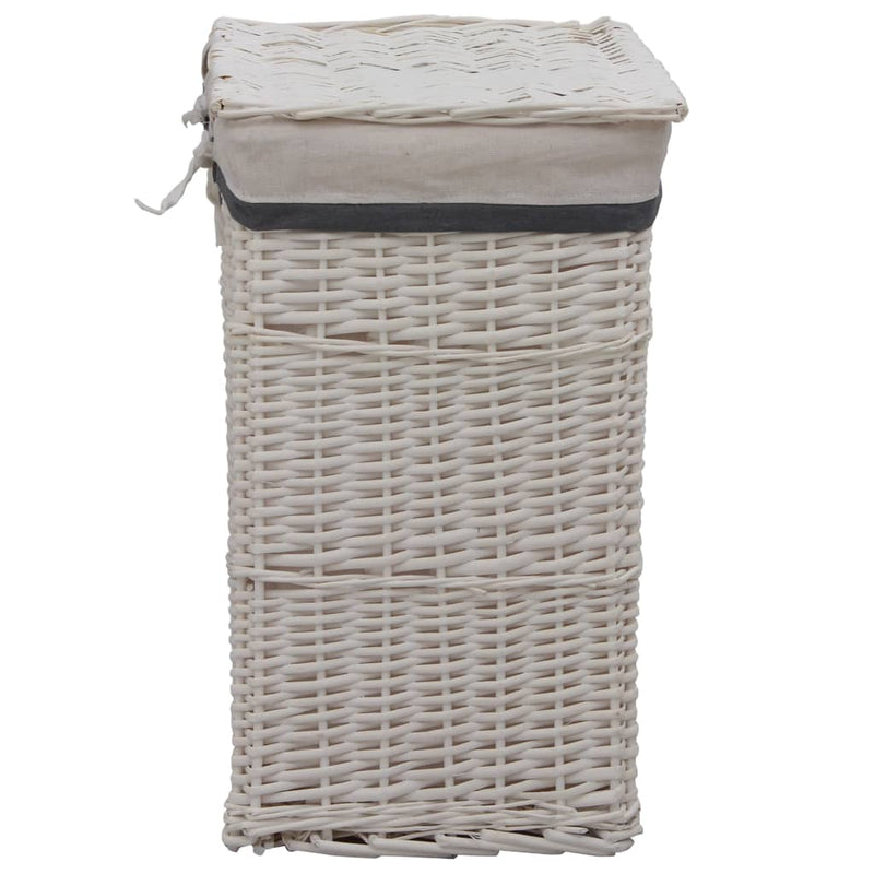 vidaXL Laundry Basket Brown Willow