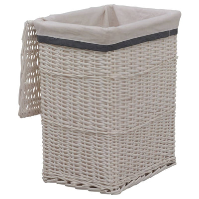 vidaXL Laundry Basket Brown Willow