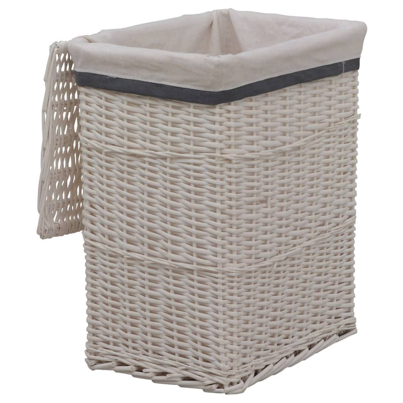 vidaXL Laundry Basket Brown Willow