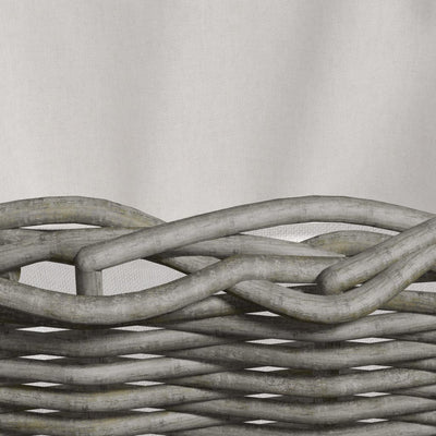 vidaXL Firewood Basket with Carrying Handles 59x42x28 cm Grey Willow