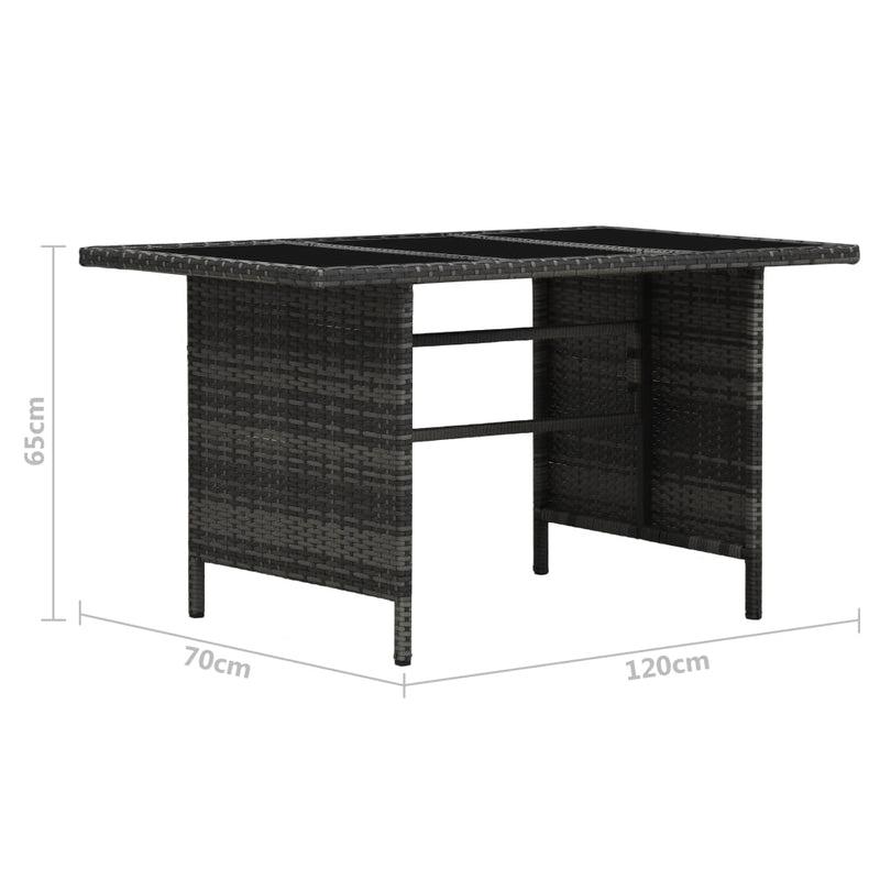 vidaXL 4 Piece Garden Lounge Set with Cushions Poly Rattan Grey