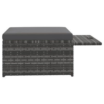 vidaXL 4 Piece Garden Lounge Set with Cushions Poly Rattan Grey