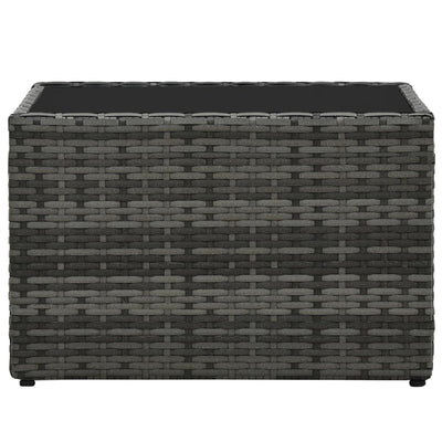 vidaXL 5 Piece Garden Lounge Set with Cushions Poly Rattan Grey