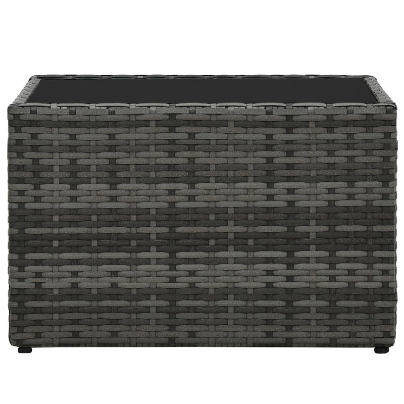 vidaXL 5 Piece Garden Lounge Set with Cushions Poly Rattan Grey