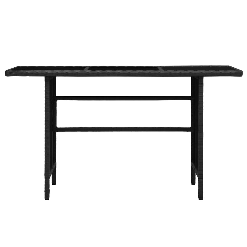 vidaXL 3 Piece Garden Lounge Set with Cushions Poly Rattan Black