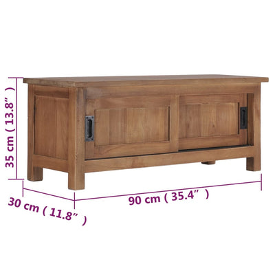 vidaXL TV Cabinet 120x30x40 cm Solid Teak Wood