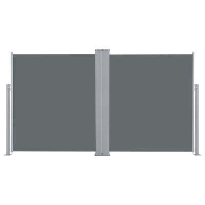vidaXL Patio Retractable Double Side Awning 170x600 cm Anthracite