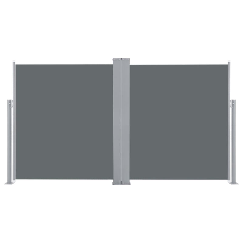 vidaXL Patio Retractable Double Side Awning 170x600 cm Anthracite