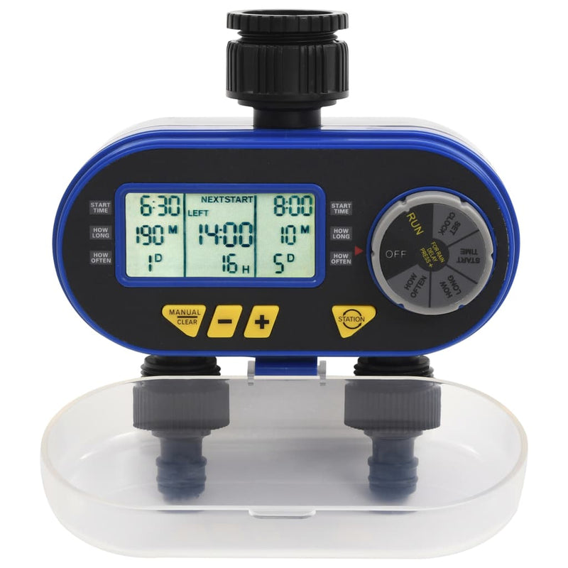 vidaXL Automatic Digital Water Timer with Dual Outlet