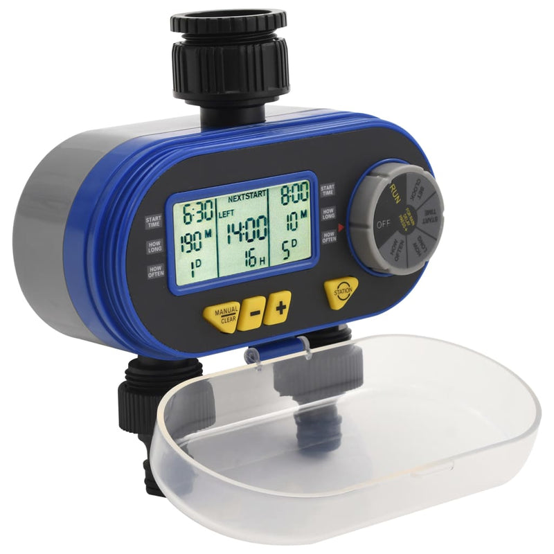 vidaXL Automatic Digital Water Timer with Dual Outlet