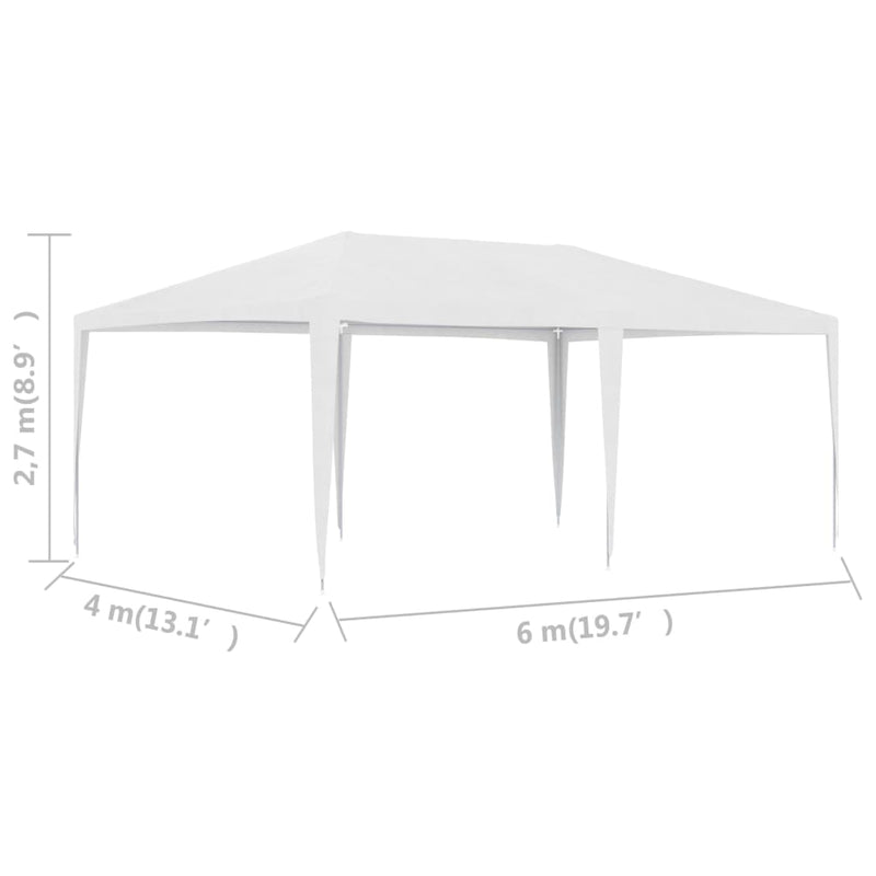 vidaXL Party Tent 4x6 m White