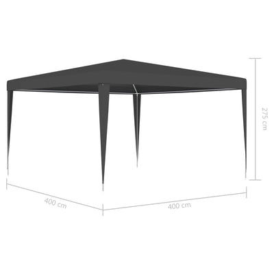 vidaXL Professional Party Tent 2.5x2.5 m Anthracite 90 g/m²