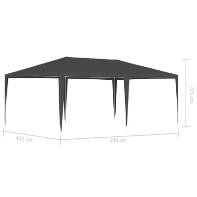 vidaXL Professional Party Tent 2.5x2.5 m Anthracite 90 g/m²