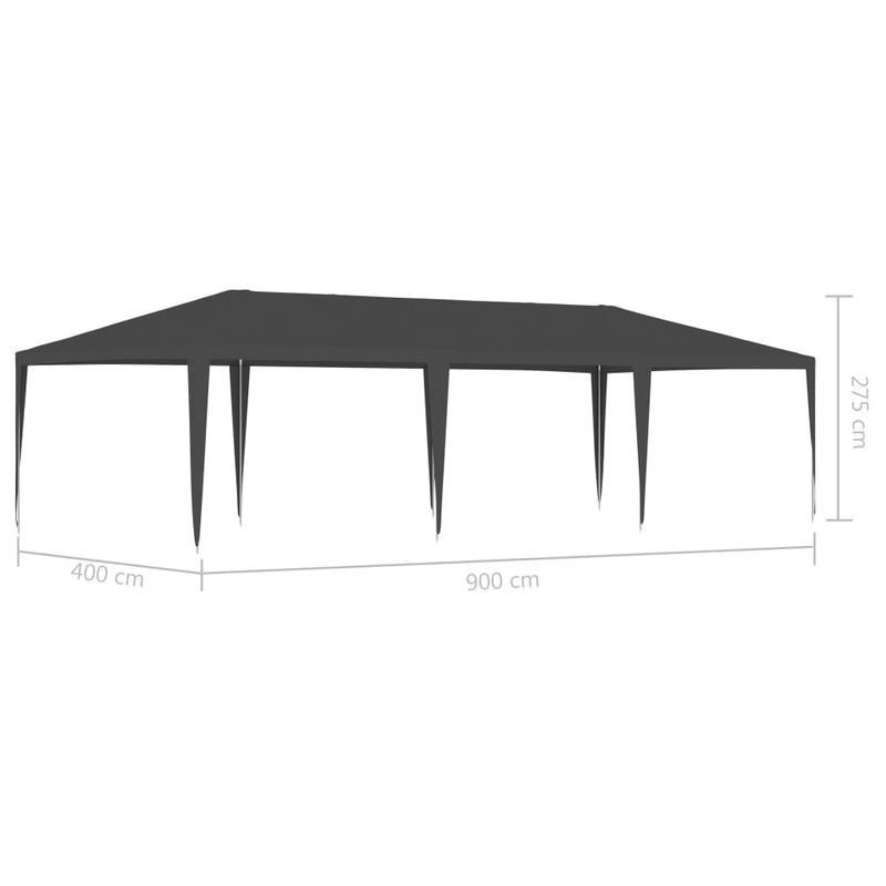 vidaXL Professional Party Tent 2.5x2.5 m Anthracite 90 g/m²