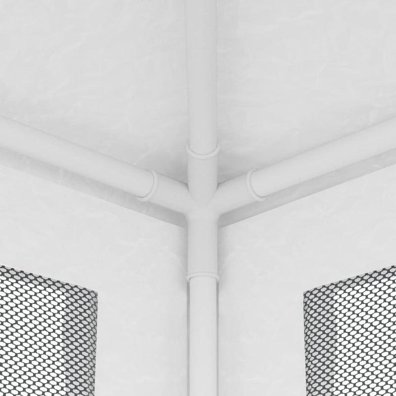vidaXL Party Tent with 4 Mesh Sidewalls 2x2 m White