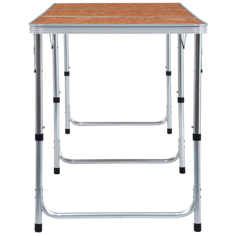 vidaXL Foldable Camping Table Aluminium 180x60 cm