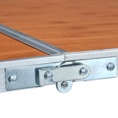 vidaXL Foldable Camping Table Aluminium 180x60 cm