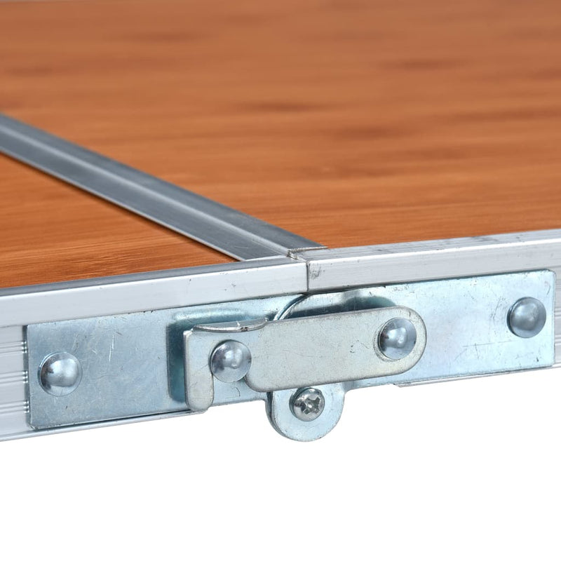 vidaXL Foldable Camping Table Aluminium 180x60 cm