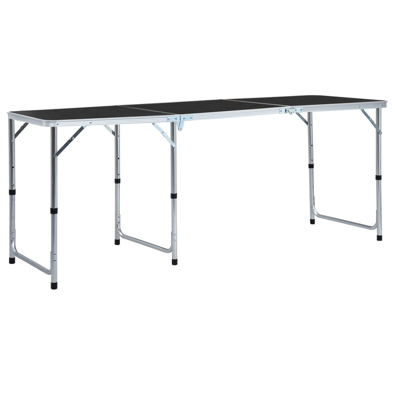 vidaXL Foldable Camping Table Aluminium 180x60 cm