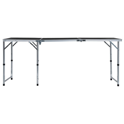vidaXL Foldable Camping Table Aluminium 180x60 cm
