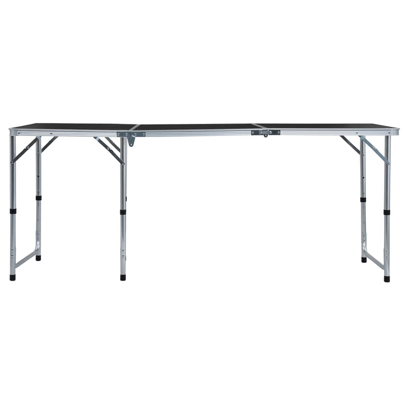 vidaXL Foldable Camping Table Aluminium 180x60 cm