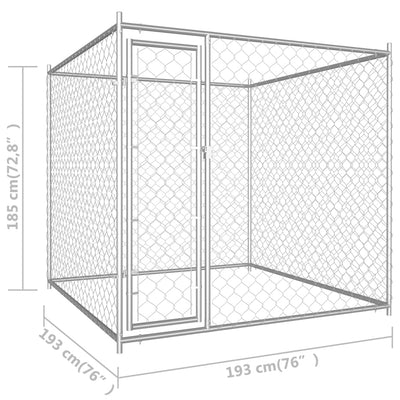 vidaXL Outdoor Dog Kennel 193x193x185 cm