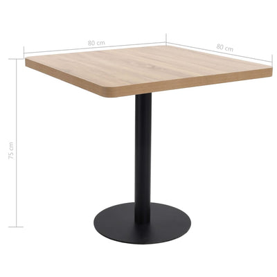 vidaXL Bistro Table Light Brown 60x60 cm MDF