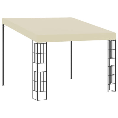 vidaXL Wall-mounted Gazebo 3x4 m Cream Fabric