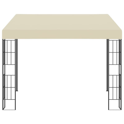 vidaXL Wall-mounted Gazebo 3x4 m Cream Fabric